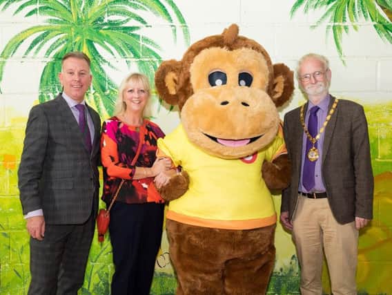Pictured L- R: Mac Heath, acting director of Childrens Services, cabinet member for children and families, Councillor Zoe Nolan and Milton Keynes Mayor, Martin Petchey