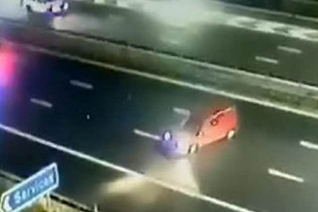 The van was going the wrong way on the motorway