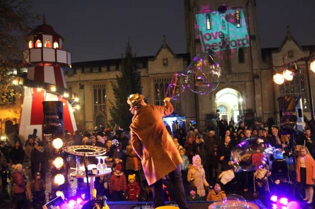 The launch of Christmas in town organised by the Love Bedford team and friends