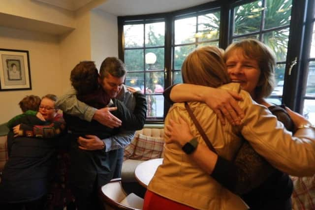 PC David Bald with his family at Christmas for the first time in 30 years