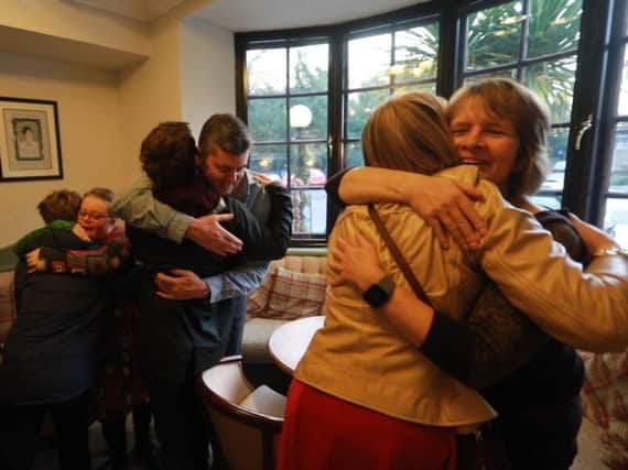 PC David Bald with his family at Christmas for the first time in 30 years