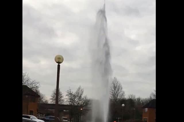 The burst water pipe in MK