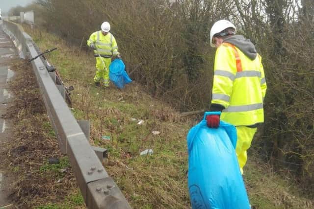 Litter on the road