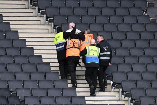 A fan arrested at Stadium MK earlier this season