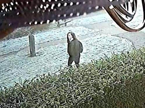 CCTV still showing Leah on the day she disappeared