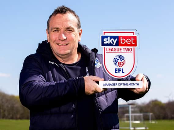 Micky Mellon wins manager of the month