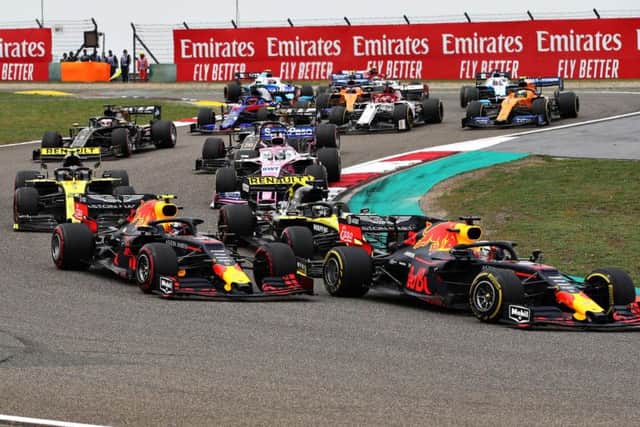 Max Verstappen fended off Gasly at the start