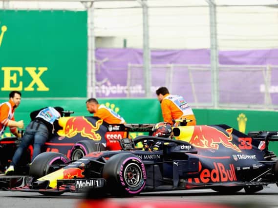 Max Verstappen was hit by Daniel Ricciardo last year in Baku