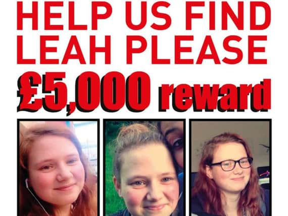 Leah's missing poster