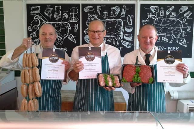 Olney Butchers shop owner Graham Daniels with his team
