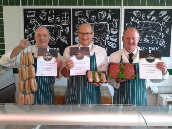 Olney Butchers shop owner Graham Daniels with his team