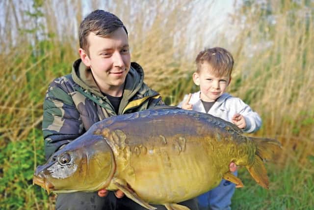 Charlie Maroney's first night trip with dad Jack produced this 18-pounder