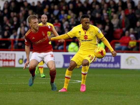 Rob Hall in action for MK Dons in 2016