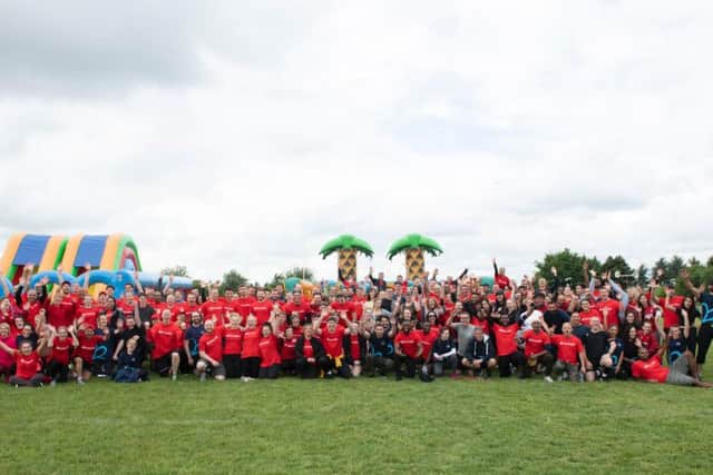 Santander staff play It's a Knockout