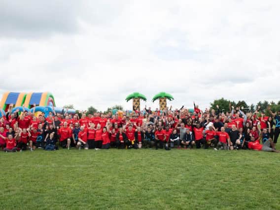 Santander staff play It's a Knockout