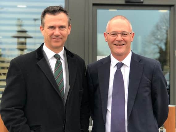 MP Mark Lancaster and Ken Tomkins