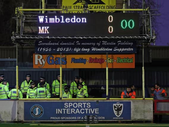 The AFC Wimledon scoreboard