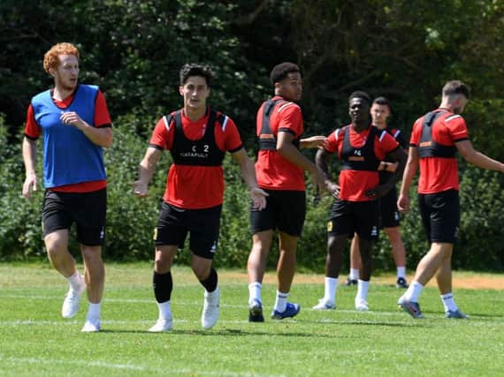 MK Dons in training