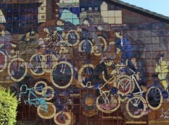 The bicycle mural