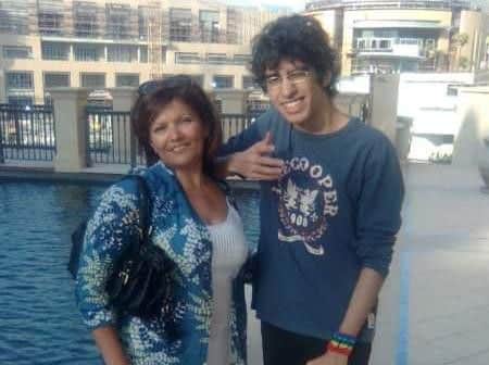 Ayman with his mum