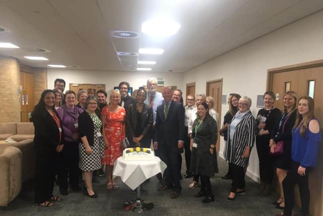 This week she was presented with a cake and flowers at a celebration event held at the civic offices.