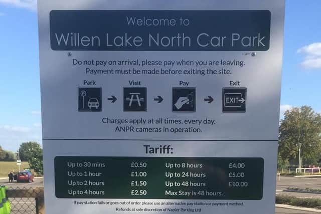 Willen Lake north car park