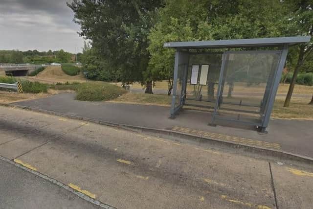 A bus stop in Milton Keynes