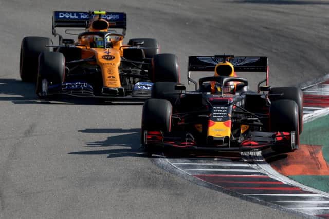 Max Verstappen had to battle through the field, passing the likes of Lando Norris in the McLaren
