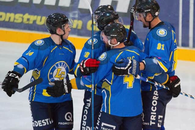 Leeds Chiefs celebrate. Pic: Tony Sargent