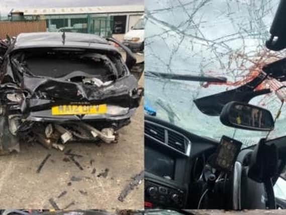 The aftermath of the crash