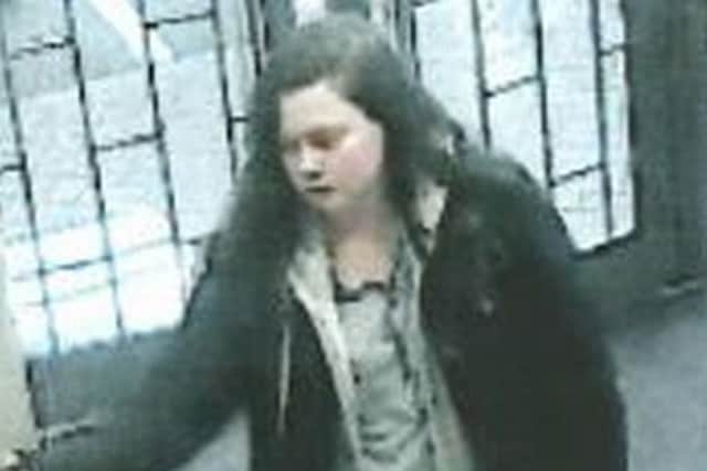 Leah seen on CCTV before she went missing