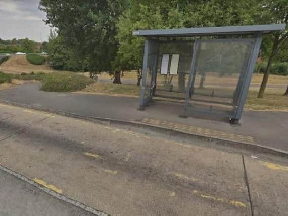 A bus stop in Milton Keynes