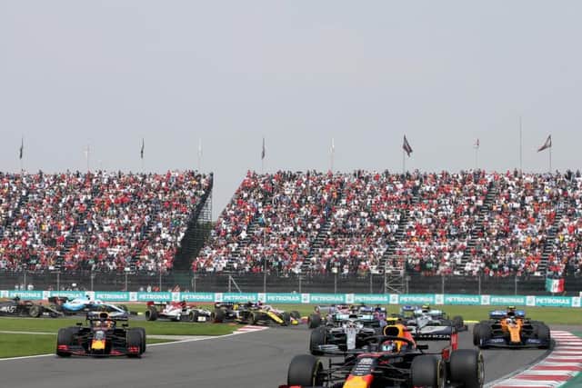 Alex Albon avoids the first lap drama to run third in the opening laps