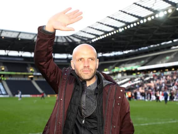 Paul Tisdale during happier times at MK Dons
