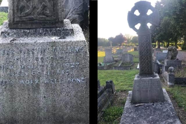 The grave was given a makeover after a post on Facebook