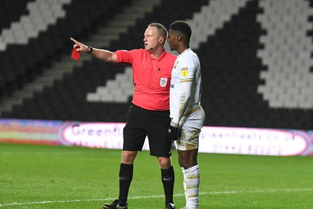 Agard was shown the red card for the second time in as many games