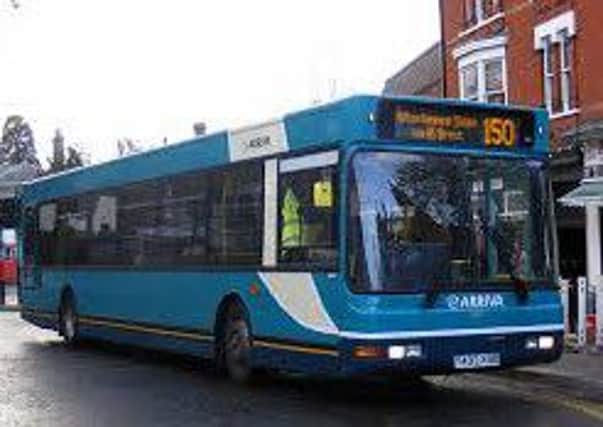 An Arriva 150 bus in Leighton Buzzard