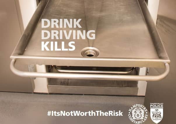 Thames Valley Police have released a video to accompany their drink driving campaign which uses a morgue as a metaphor