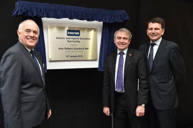 Transport Minister Robert Goodwill opened a new state-of-the-art testing facility today in Milton Keynes