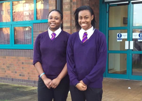 St Paul's School students Nana Edjekoomhene and Shaniah Herelle