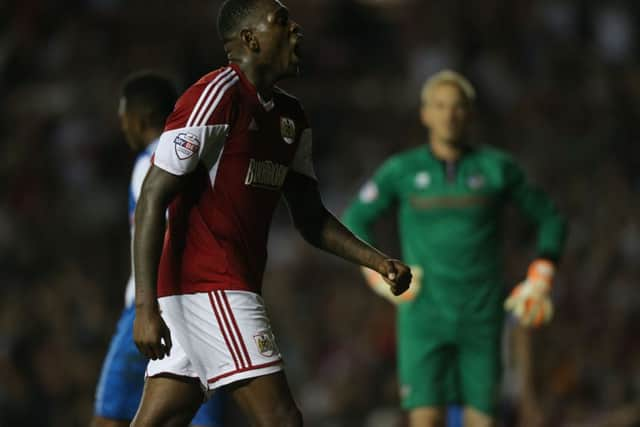 Jay Emmanuel-Thomas in action for Bristol City.