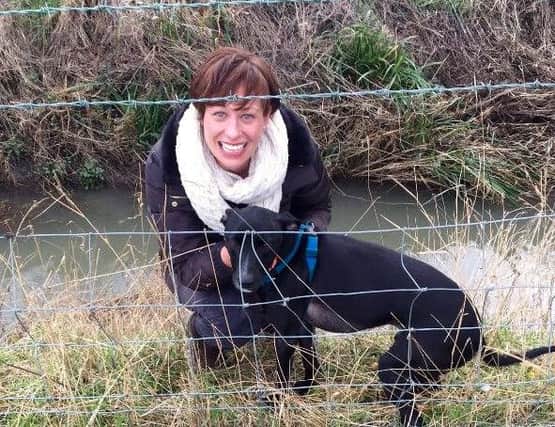 Dawn Maxwell has been reunited with her pet dog Zeus who went missing last week