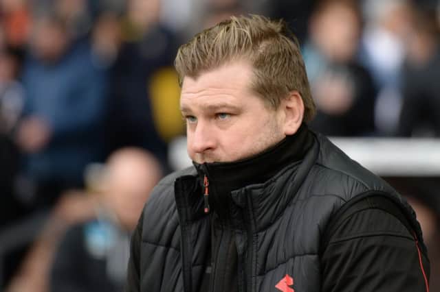 MK Dons manager Karl Robinson during the Sky Bet Championship match between Derby County and Milton Keynes Dons at the iPro Stadium, Derby, England on 13 February 2016. Photo by Jon Hobley. PNL-160213-164944002
