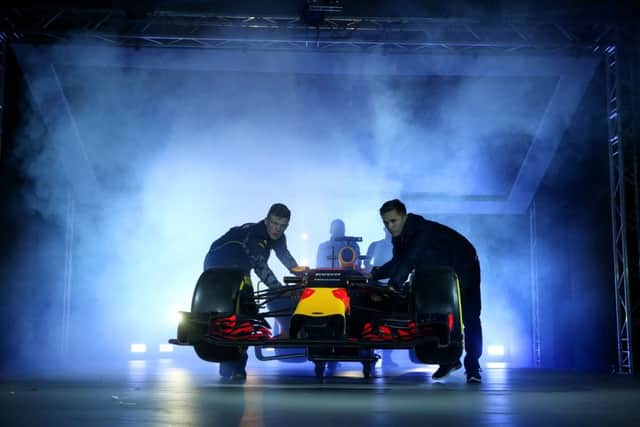 LONDON, ENGLAND - FEBRUARY 17:  The RB11 featuring the 2016 livery is unveiled during the launch event for PUMA and Red Bull Racing's 2016 Livery and Teamwear at Old Truman Brewery on February 17, 2016 in London, England.  (Photo by Mark Thompson/Getty Images) // P-20160217-00366 // Usage for editorial use only // Please go to www.redbullcontentpool.com for further information. //