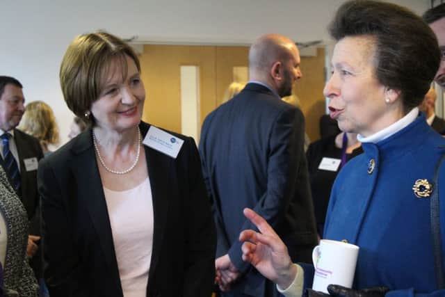 Conservative group leader Edith Bald with Princess Anne