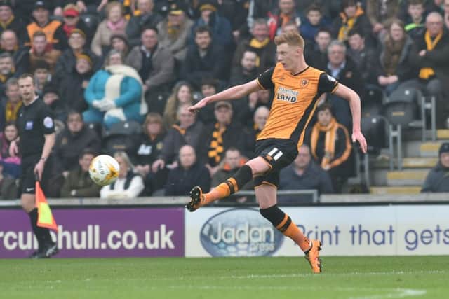 Hull City midfielder Sam Clucas (11) during the Sky Bet Championship match between Hull City and Milton Keynes Dons at the KC Stadium, Kingston upon Hull, England on 12 March 2016. Photo by Ian Lyall. PNL-161203-164553002