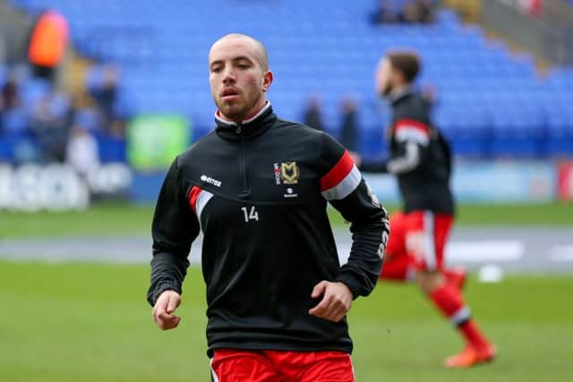 MK Dons midfielder Samir Carruthers  during the Sky Bet Championship match between Bolton Wanderers and Milton Keynes Dons at the Macron Stadium, Bolton, England on 23 January 2016. Photo by Simon Davies. PSI-1453-0012