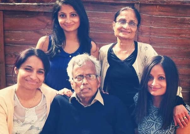 Dr Vaidyanathan pictured with his wife Pattu and three daughters