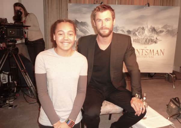Maya with Chris Hemsworth