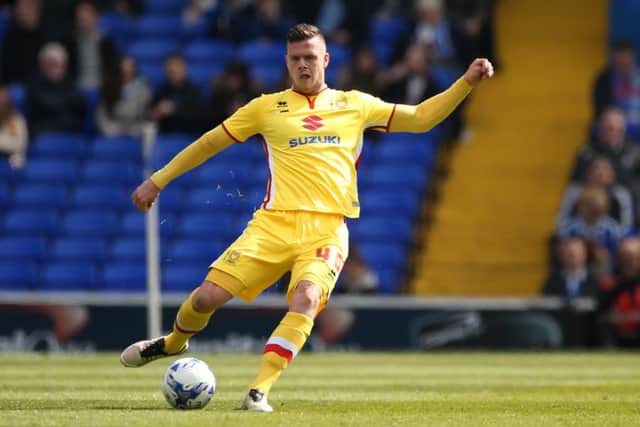 MK Dons defender, on loan from Burnley, Kevin Long (40)  during the Sky Bet Championship match between Ipswich Town and Milton Keynes Dons at Portman Road, Ipswich, England on 30 April 2016. Photo by Simon Davies. PNL-160430-164726002